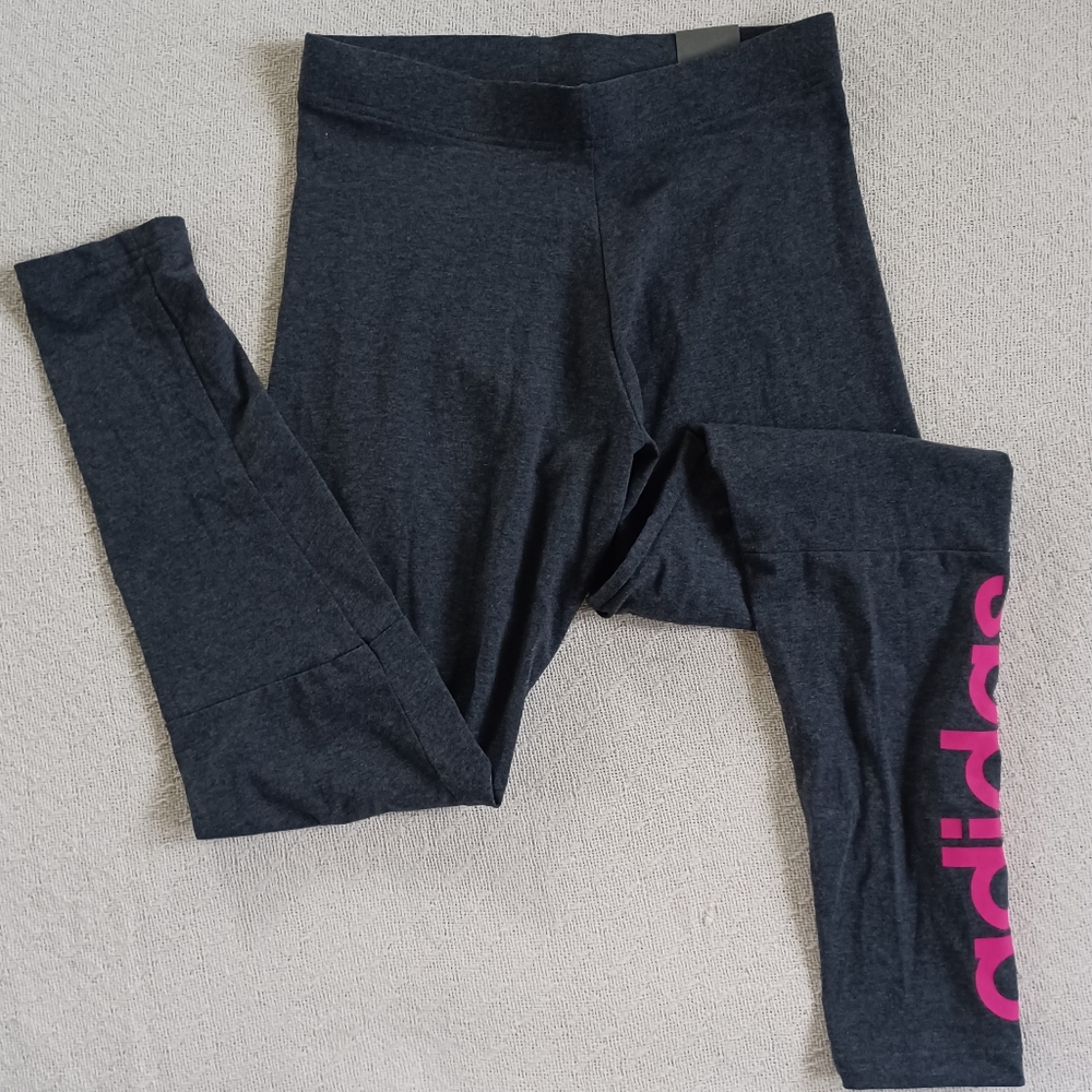 LAST CHANCE! adidas ♡ tight cotton legging gray pink active medium